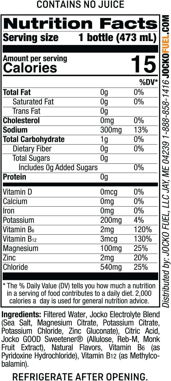 Jocko Fuel Hydrate Electrolyte Drinks - Island Orange Flavor 16 oz (12 Pack) - Sports Drink Hydration Amplifier with Scientifically Formulated Electrolyte Blend