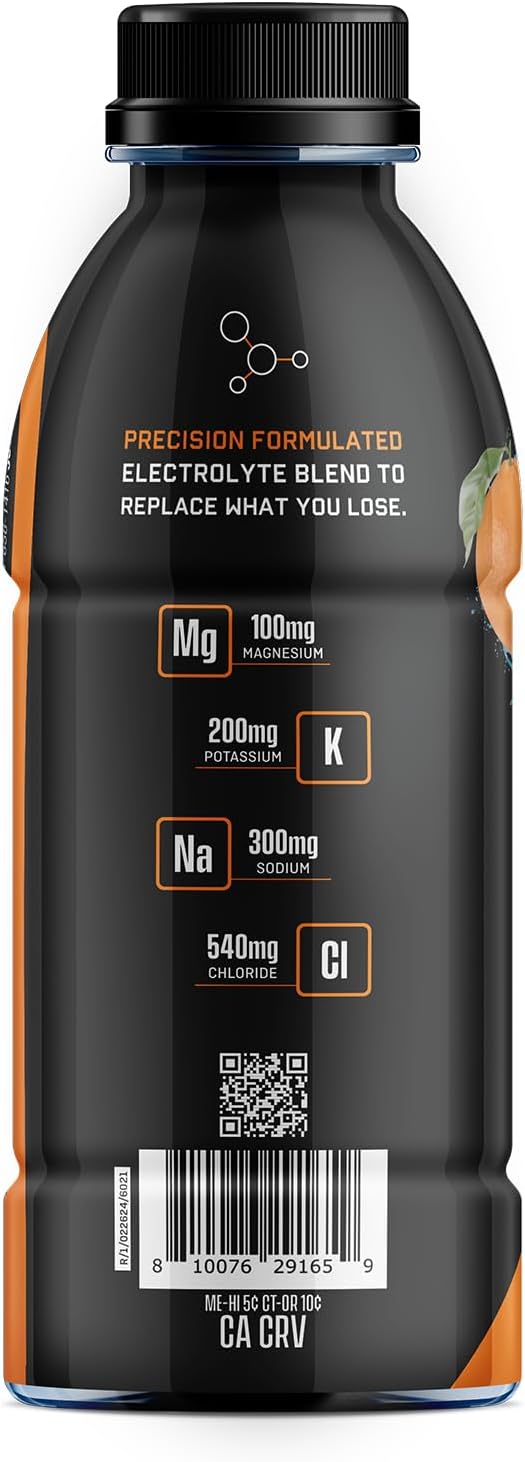 Jocko Fuel Hydrate Electrolyte Drinks - Island Orange Flavor 16 oz (12 Pack) - Sports Drink Hydration Amplifier with Scientifically Formulated Electrolyte Blend
