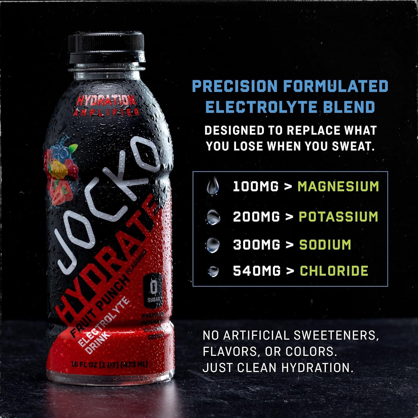 Jocko Fuel Hydrate Electrolyte Drinks - Island Orange Flavor 16 oz (12 Pack) - Sports Drink Hydration Amplifier with Scientifically Formulated Electrolyte Blend
