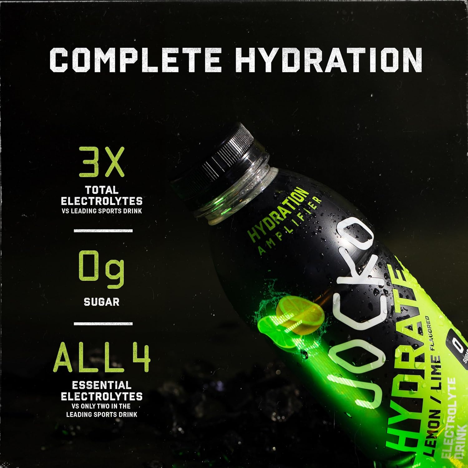 Jocko Fuel Hydrate Electrolyte Drinks - Island Orange Flavor 16 oz (12 Pack) - Sports Drink Hydration Amplifier with Scientifically Formulated Electrolyte Blend