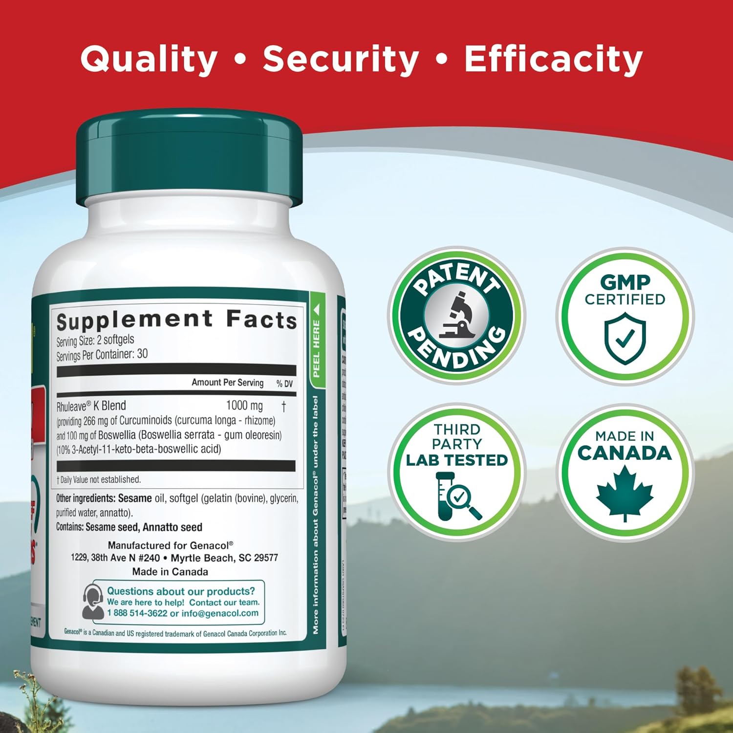 Joint Care Combo: Genacol Optimum & Fast-Acting Relief Supplement with Glucosamine, Chondroitin, MSM, and Collagen for Joints & Muscles