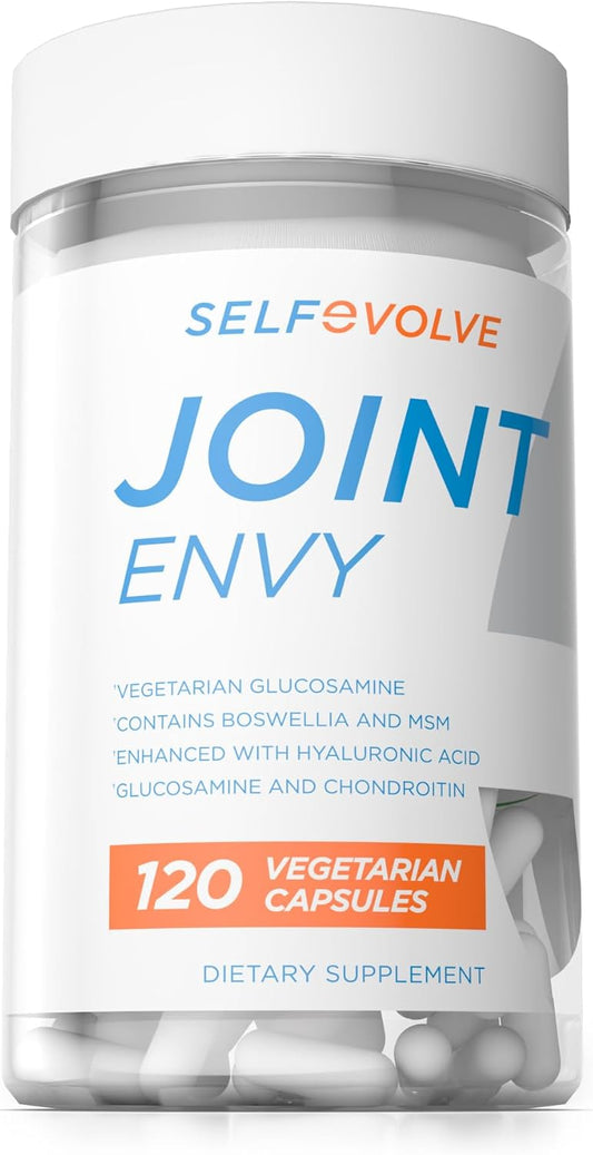 Joint Envy Supplement - Glucosamine Chondroitin MSM Hyaluronic Acid, 120 Vegan Capsules, Joint Health Support, Non-GMO Gluten Soy Free
