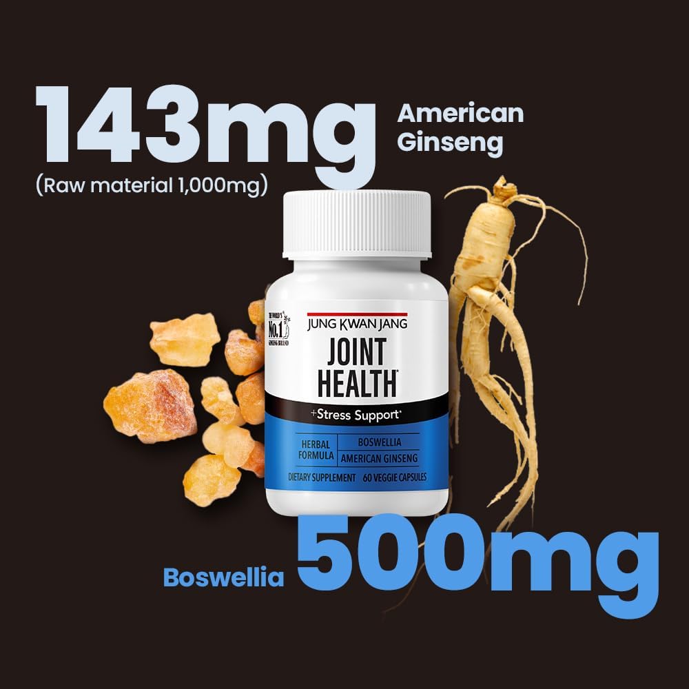 Joint Health Supplement with Boswellia and American Ginseng for Mobility Support - 60 Capsules