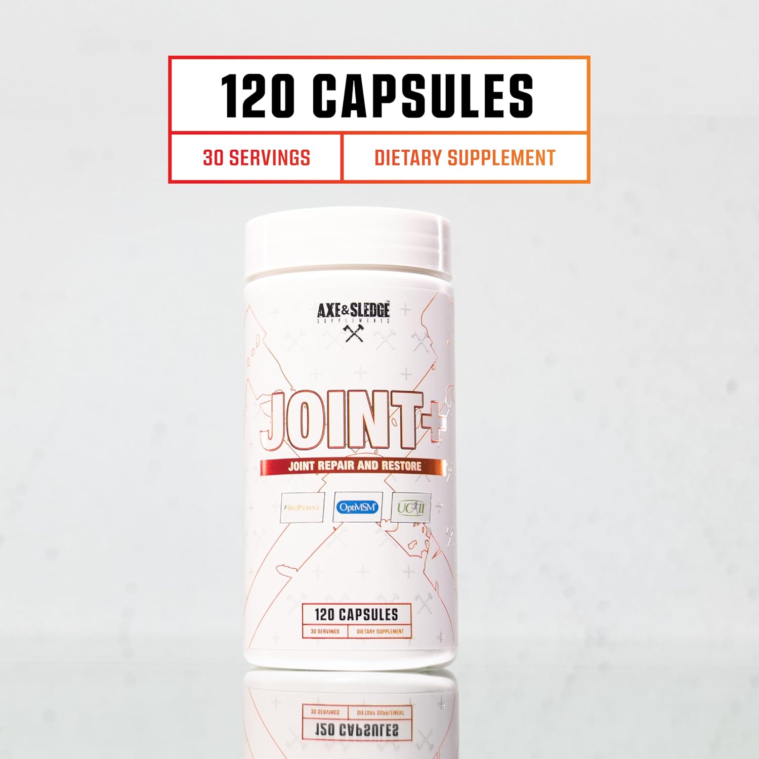 Joint Health Support Supplement with UC-II Collagen, MSM, Glucosamine, and Bioperine - Axe & Sledge Joint+