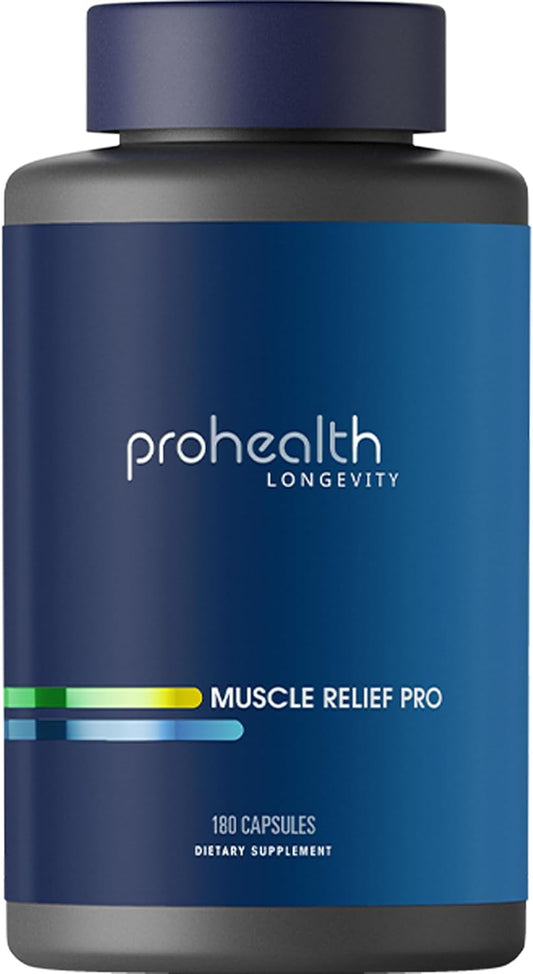 Joint & Muscle Relief Supplement with Glucosamine, Chondroitin, Turmeric, Magnesium, MSM, Malic Acid, Boswellia - Promotes Decreased Discomfort & Better Sleep - 30 Servings