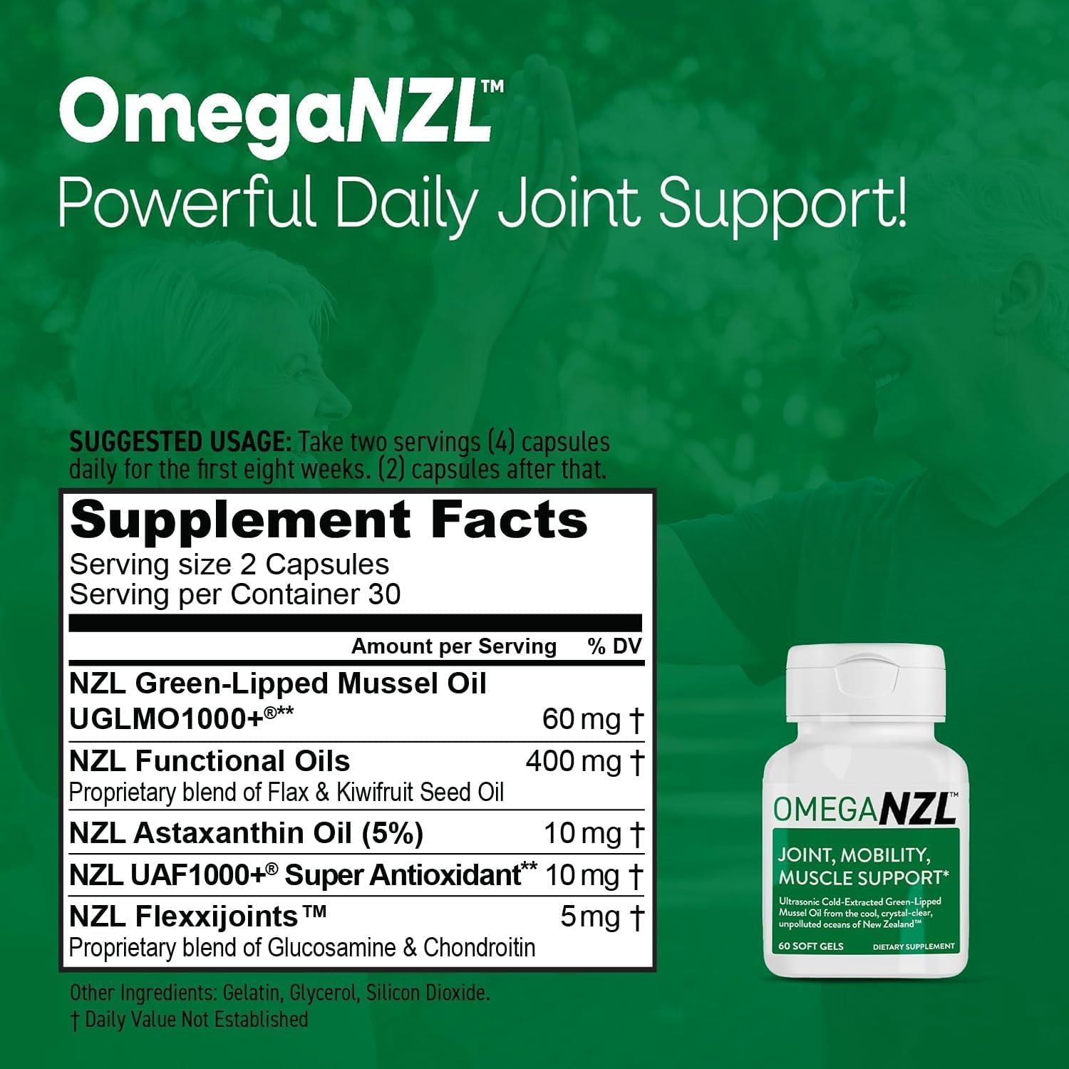 Joint Relief and Muscle Support Bundle with Omega-3 and Collagen Peptides - 60 Softgels + 30 Capsules