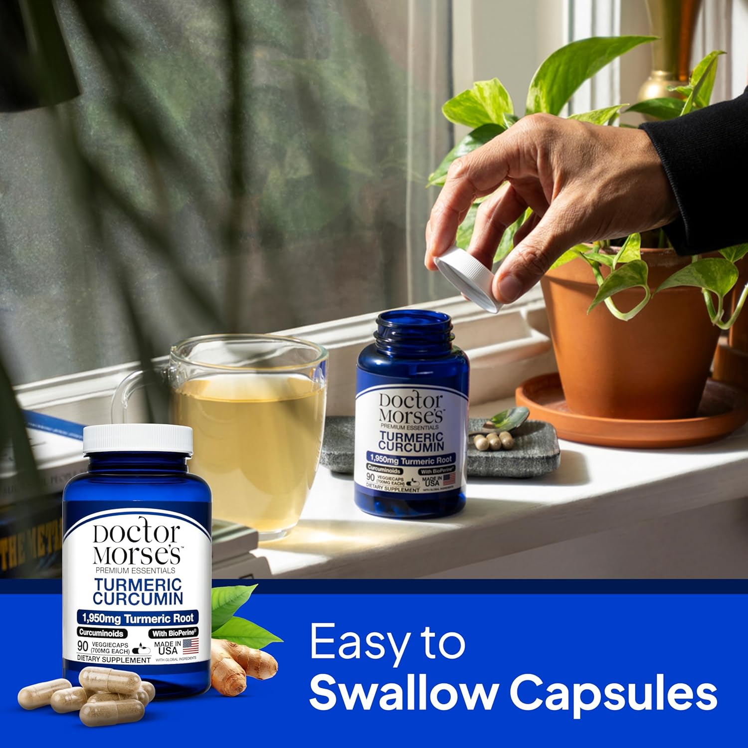 Joint Support & Immune Boost Bundle with Turmeric Curcumin, Sea Moss, BioPerine, Bladderwrack - 90 Capsules, FDA-Registered & NSF-Certified - BoostGo Australia