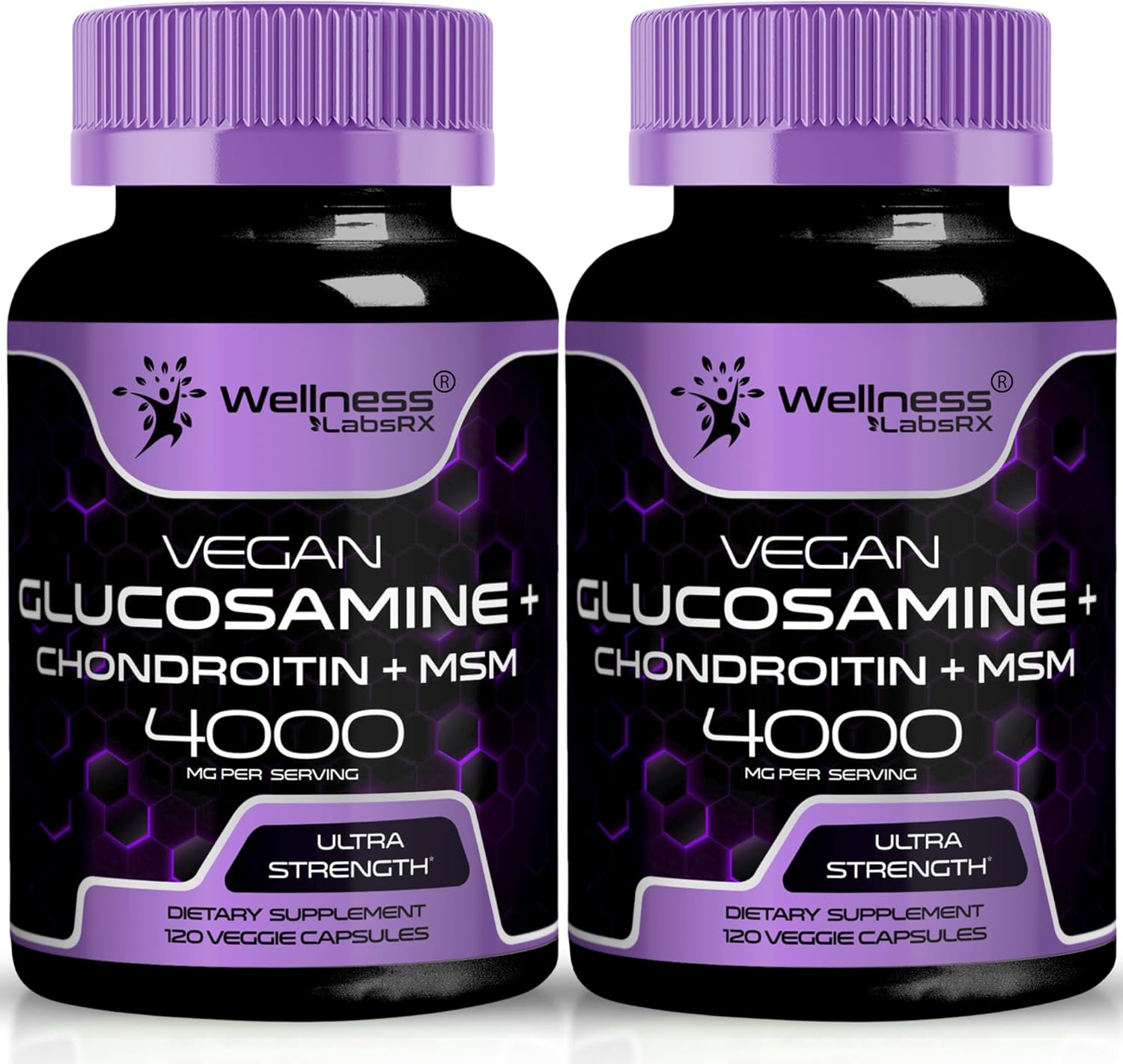 Joint Support Supplement with Glucosamine Chondroitin MSM - 4000mg - 240 Capsules for Back & Knee Pain Relief, Joint Health Triple Strength Formula by WELLNESS LABSRX - BoostGo Australia