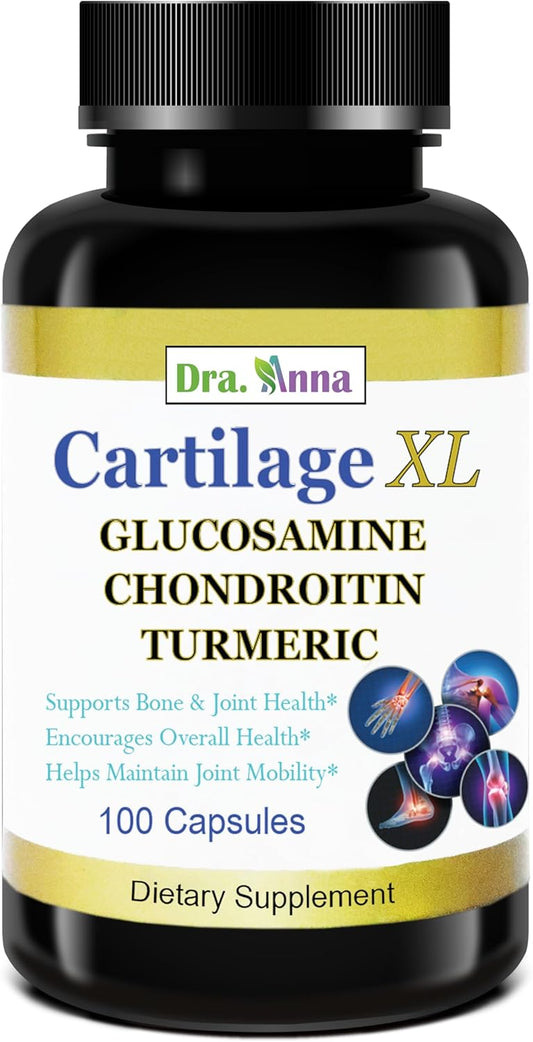 Joint Support Supplement with Glucosamine, Chondroitin, Turmeric & Antioxidant Properties - 100 Capsules