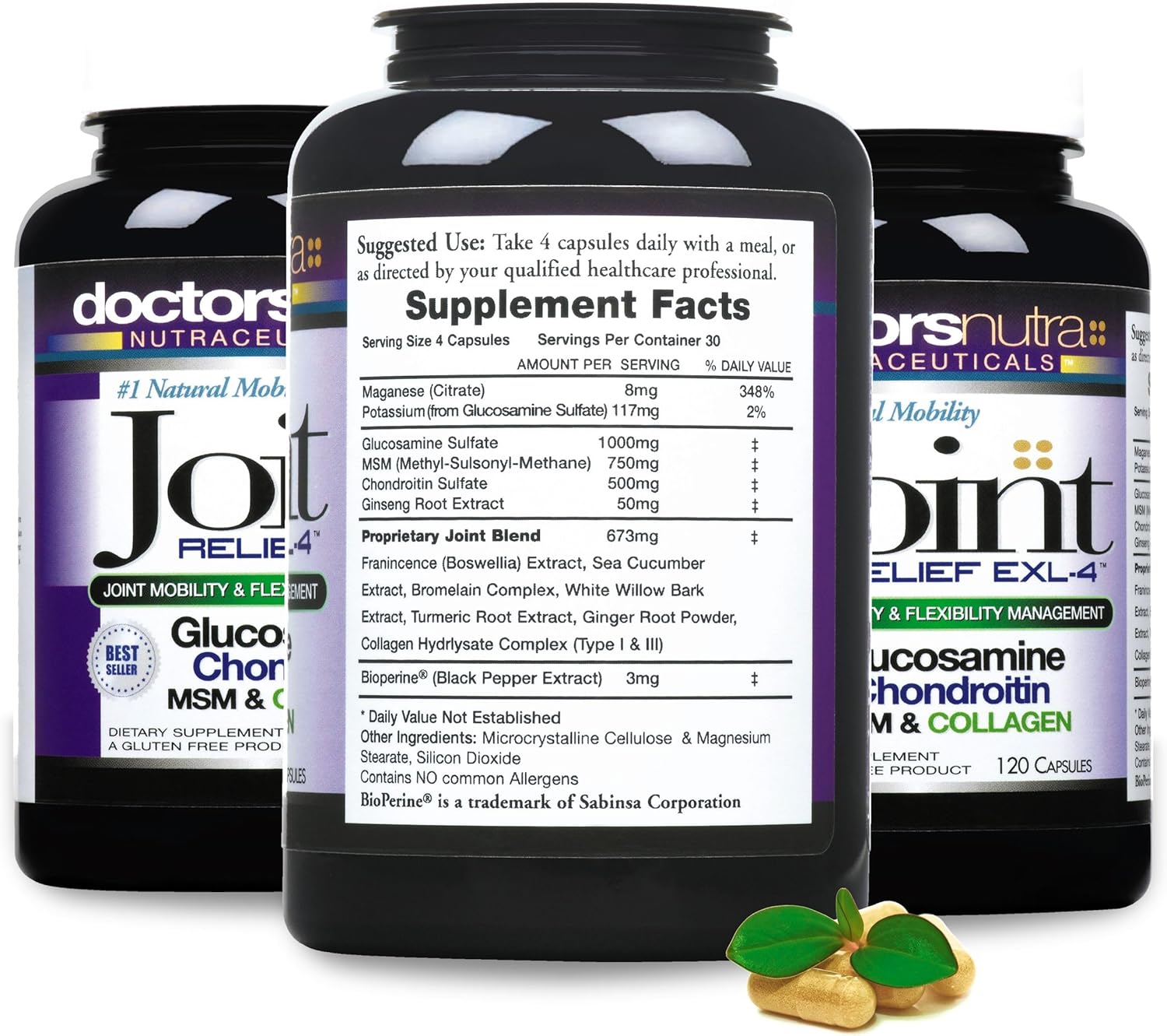Joint Support Supplement with Glucosamine, Chondroitin, MSM, and Turmeric for Improved Mobility and Flexibility