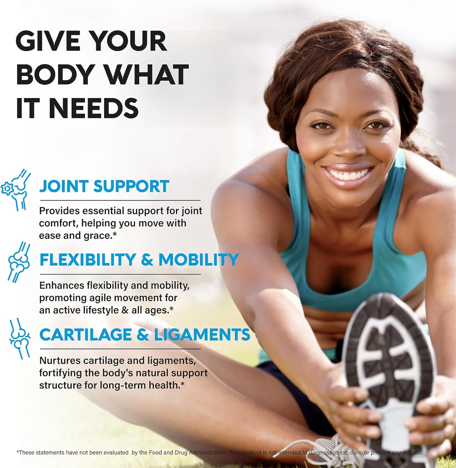 Joint Support Supplement with Glucosamine, Chondroitin, MSM, and Collagen | FSA HSA Eligible | Made in USA | Pack of 2 | Flexibility Vitamins for Men & Women