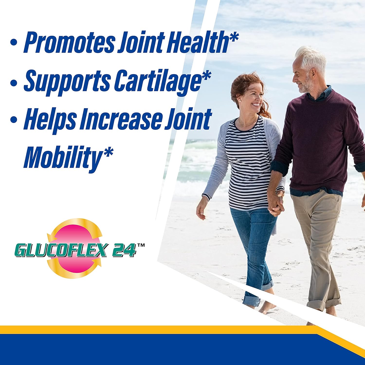 Joint Support Supplement with Glucosamine, Chondroitin Sulfate, and MSM for Healthy Bones and Mobility - 120 Count