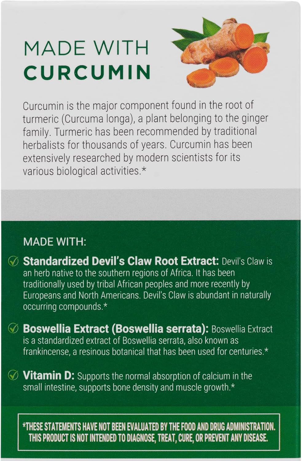 Joint Support Supplement with Turmeric, Devil's Claw, Boswellia, Vitamin D & K - Advanced Formula for Joint Health & Mobility - Extra Strength Bone Support - 30 Capsules