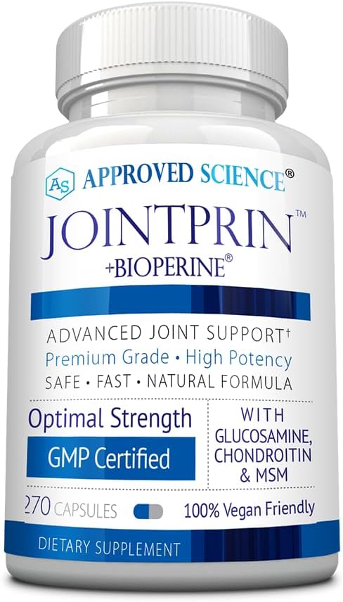 Jointprin - 270 Tablets with Glucosamine, MSM, Chondroitin, Turmeric, Boswellia & BioPerine - 3 Month Supply