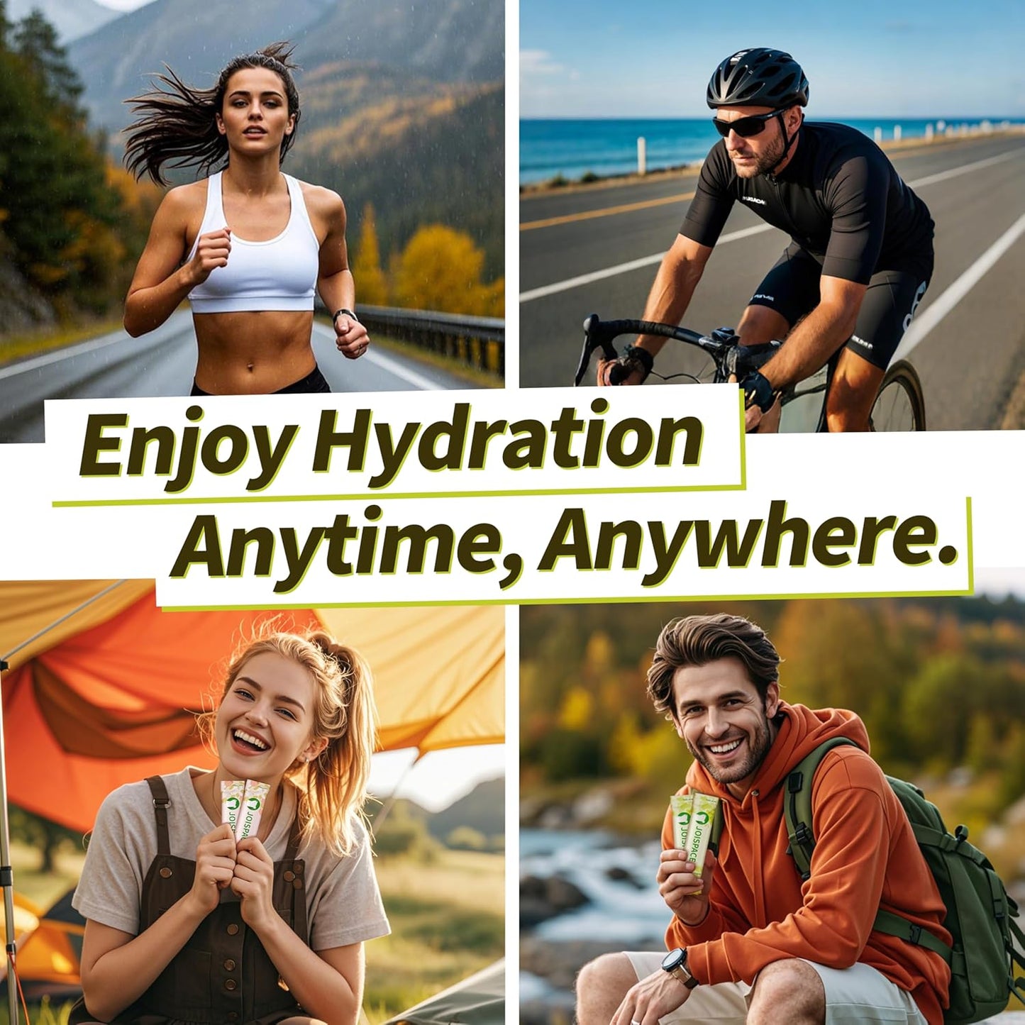 JOISPACE Lemon Tea Electrolyte Drink Mix with Tea Polyphenols - Non-GMO, Vegan, Gluten-Free - Fast Hydration & Electrolytes Boost - 16 Servings