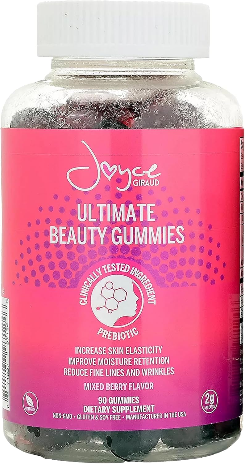 Joyce Giraud Ultimate Beauty Gummies: Miracle Elixir Collection for Skin Hydration & Tone, 30-Day Supply, 90 Gummies
