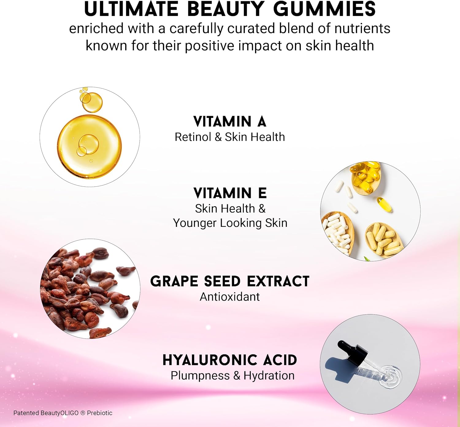 Joyce Giraud Ultimate Beauty Gummies: Miracle Elixir Collection for Skin Hydration & Tone, 30-Day Supply, 90 Gummies