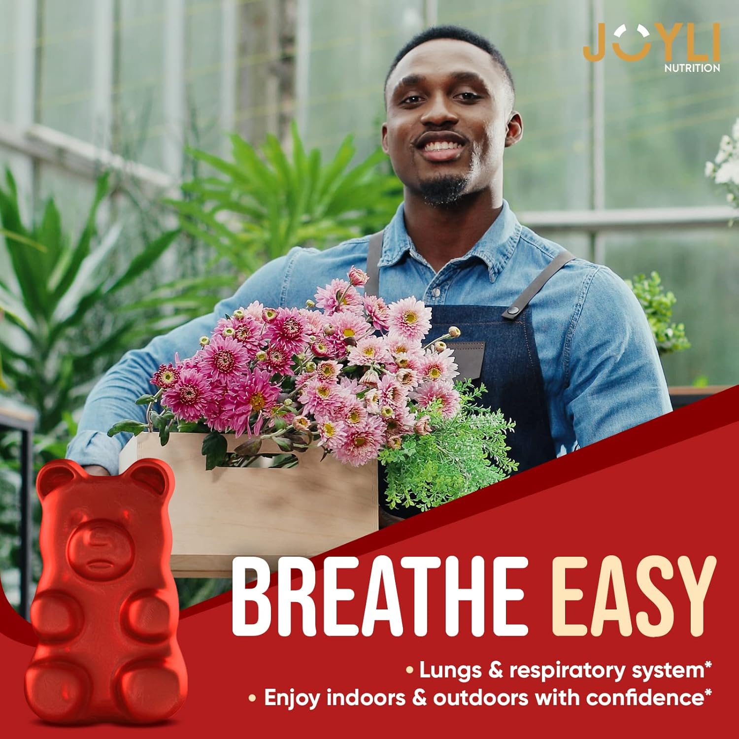 JOYLI Nutrition Quercetin Gummies with Bromelain Zinc - 500MG Immune & Allergy Support - 55 Chewables for Kids & Adults