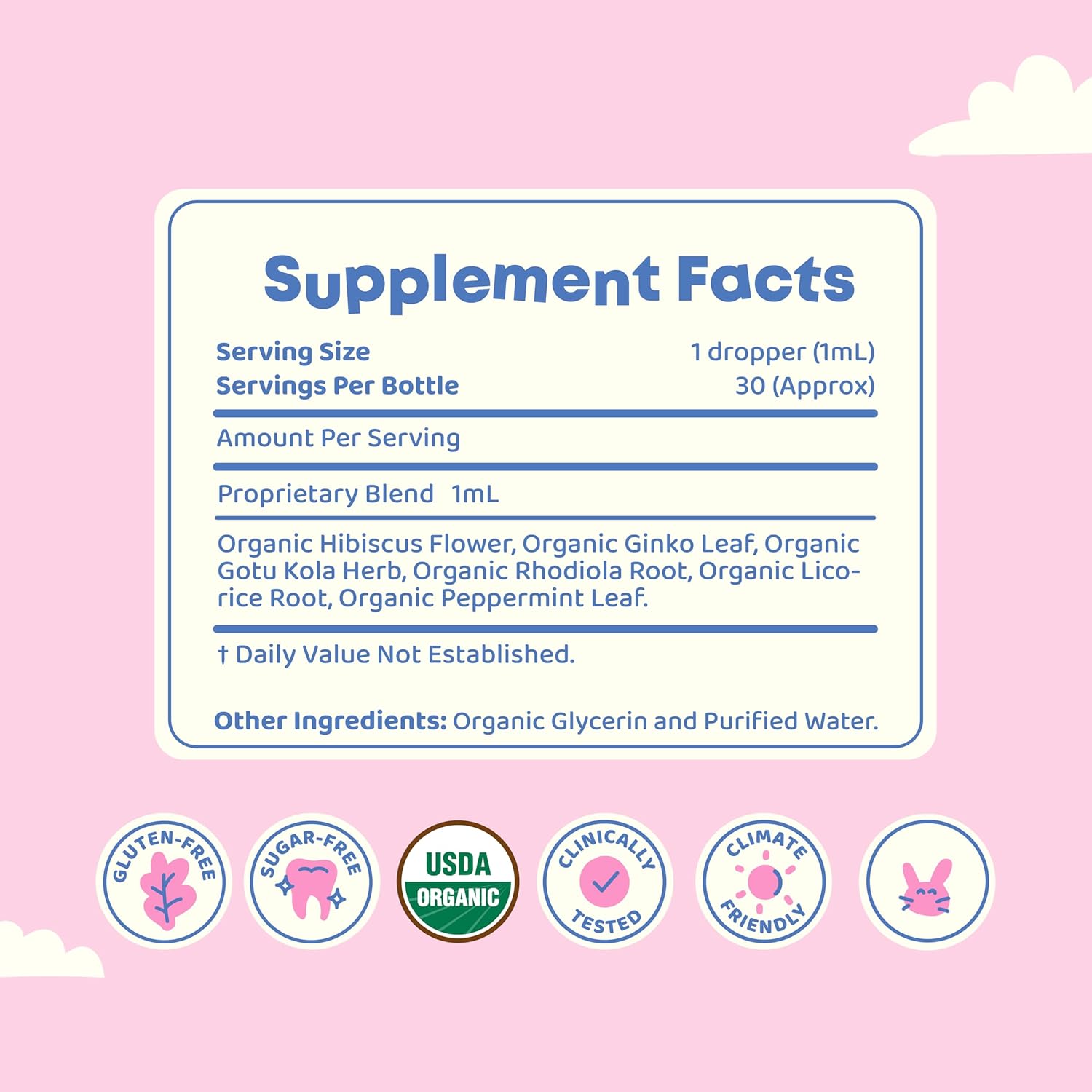 JoySpring Genius Drops for Kids | Herbal Focus Supplement with Ginkgo Biloba | Clinically Proven Liquid Formula (1 fl oz)