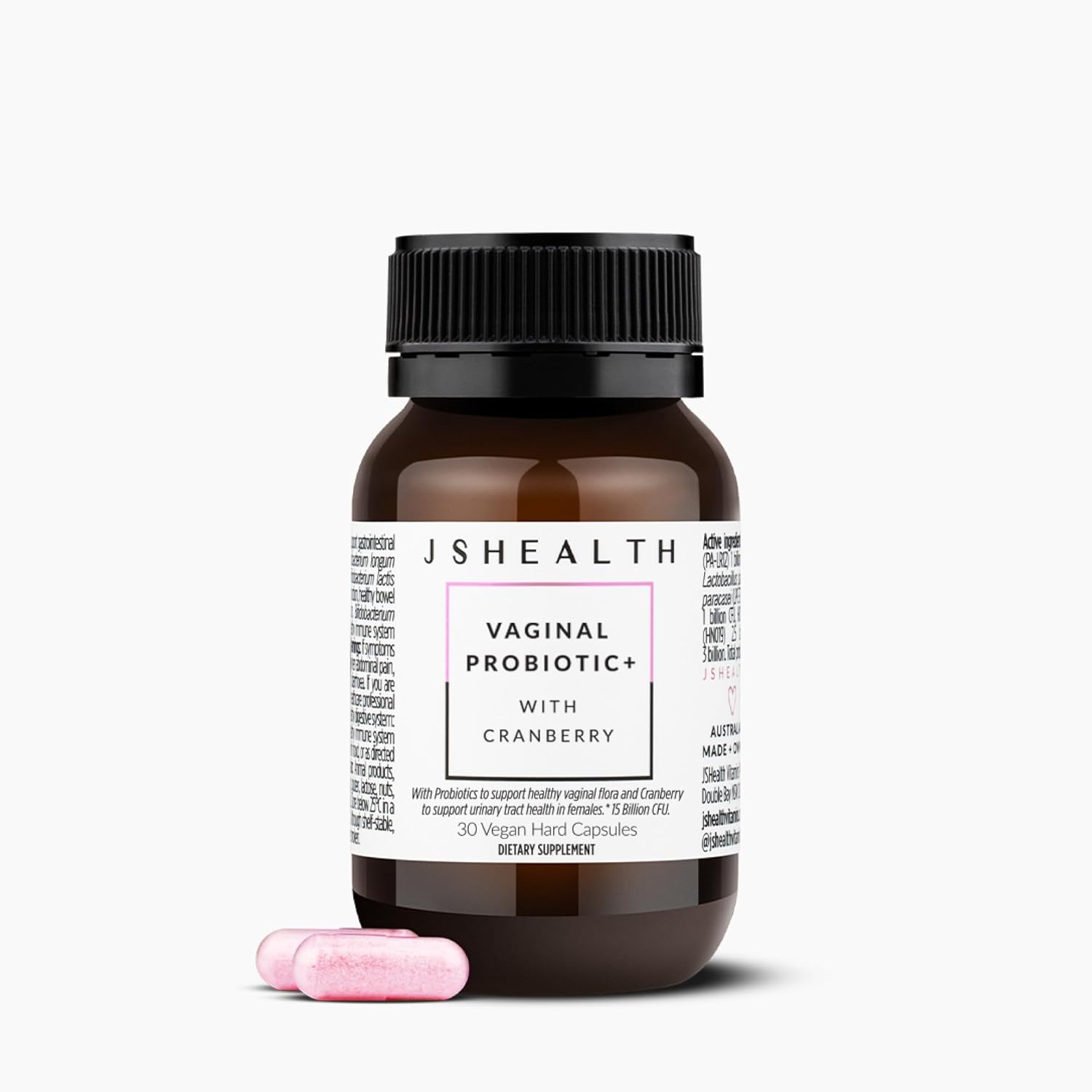 JSHealth Vaginal Probiotic Supplement - Supports Urinary & Vaginal Health - Yeast Infection Treatment for Women - 30 Capsules