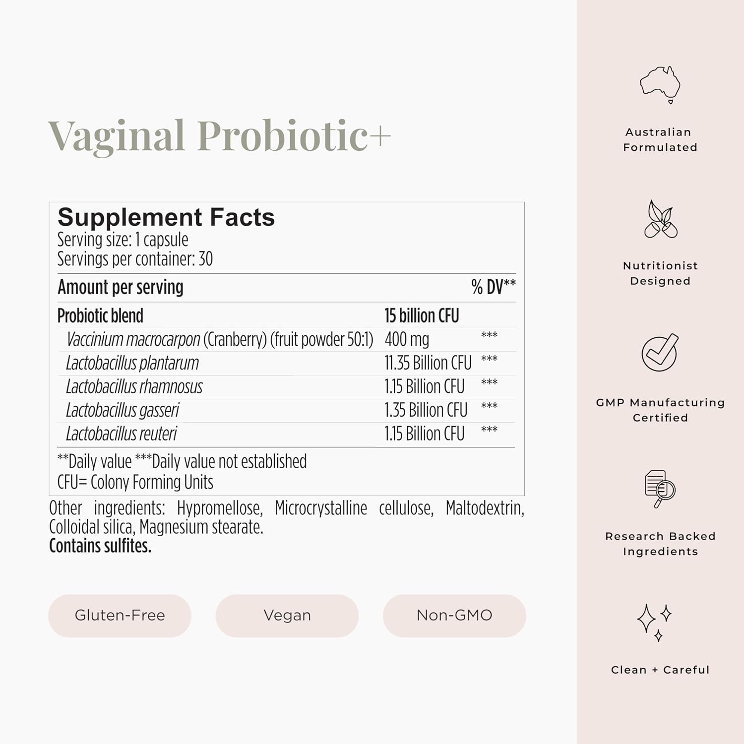JSHealth Vaginal Probiotic Supplement - Supports Urinary & Vaginal Health - Yeast Infection Treatment for Women - 30 Capsules