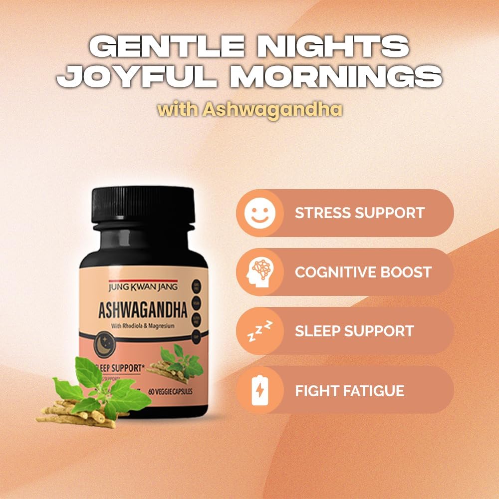JUNG KWAN JANG Ashwagandha with Rhodiola & Magnesium Capsules - 60 Count