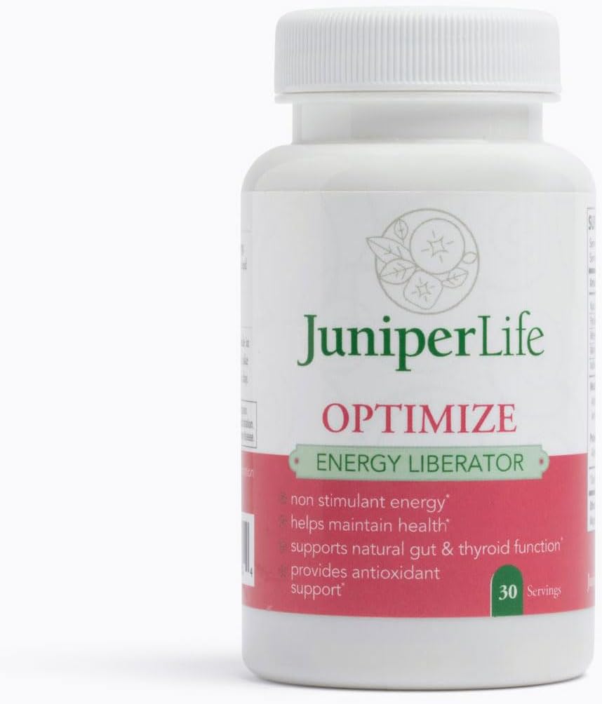 JuniperLife OPTIMIZE with Berberine | Natural Energy & Endurance Support | Promotes Cardiovascular, Thyroid, & Cholesterol Health | Gut Health Function Support