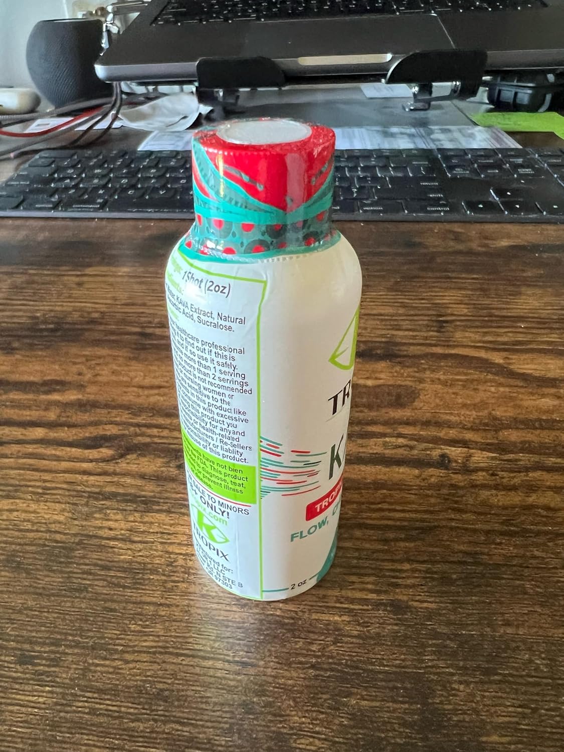 K-Tropix Kava Shot Tropical Blast - 500mg Wellness Shots for Relaxation & Stress Relief - Kava Drink - 6 Pack