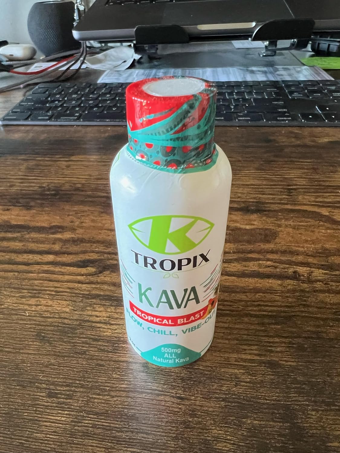 K-Tropix Kava Shot Tropical Blast - 500mg Wellness Shots for Relaxation & Stress Relief - Kava Drink - 6 Pack