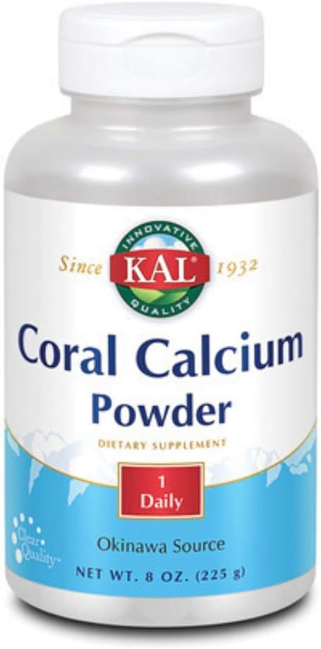 KAL Coral Calcium Powder Tablets - 1000 mg, Unflavored, 8 oz Bottle