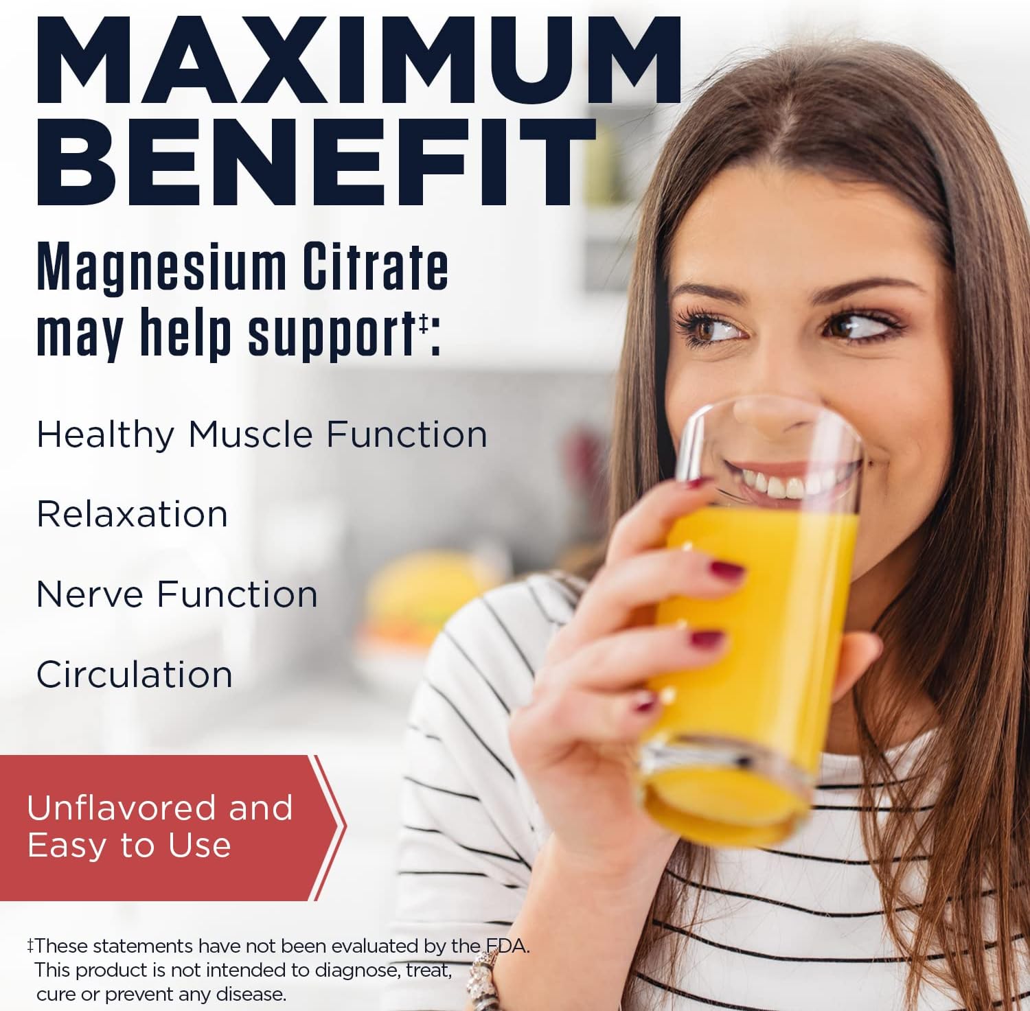 KAL Magnesium Citrate 600mg ActivMix Instant Powder - Muscle Function & Relaxation Support - Vegan, Non-GMO, Gluten Free - 60 Servings, 7.9oz