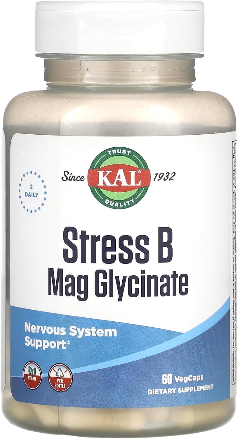Kal Stress B Magnesium Glycinate Capsules - 60 Count
