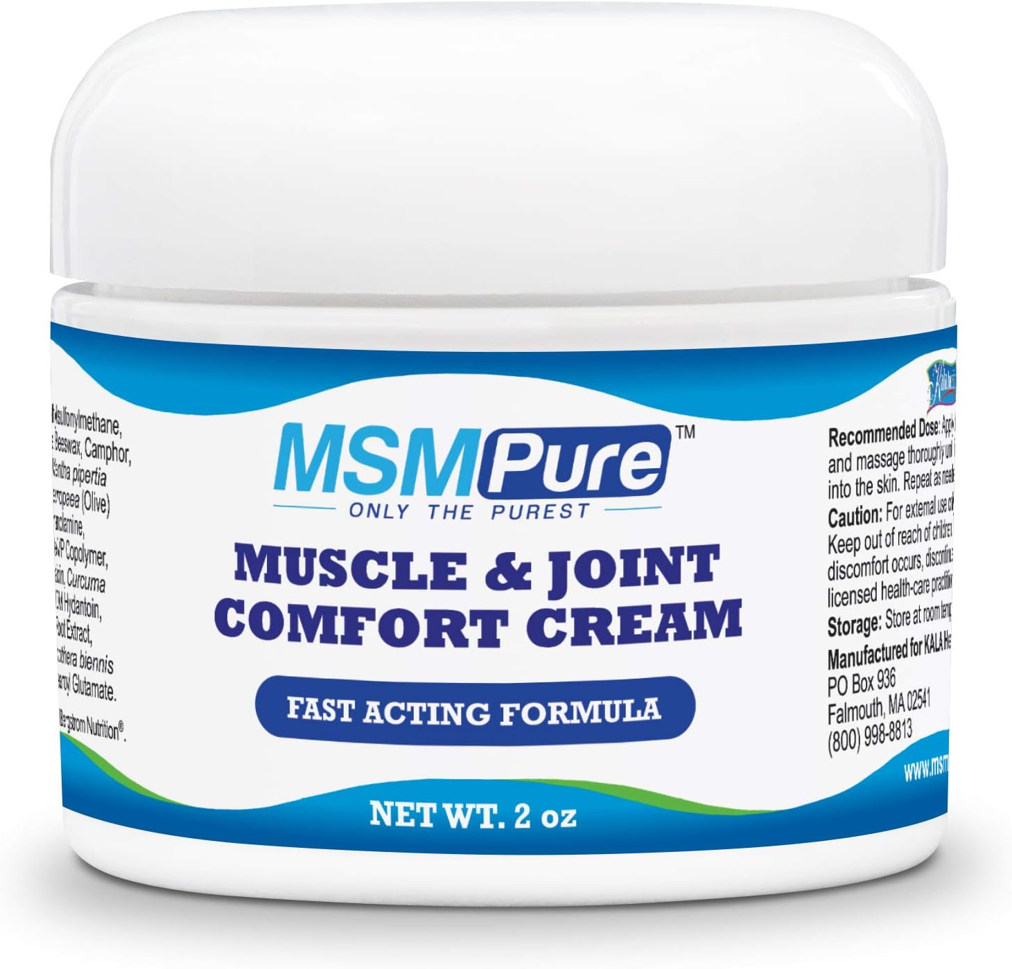 KALA HEALTH MSMPure Bundle: MSM Coarse Flakes, Muscle & Joint Cream, Aloe Gel - 1lb, 2oz, 8oz