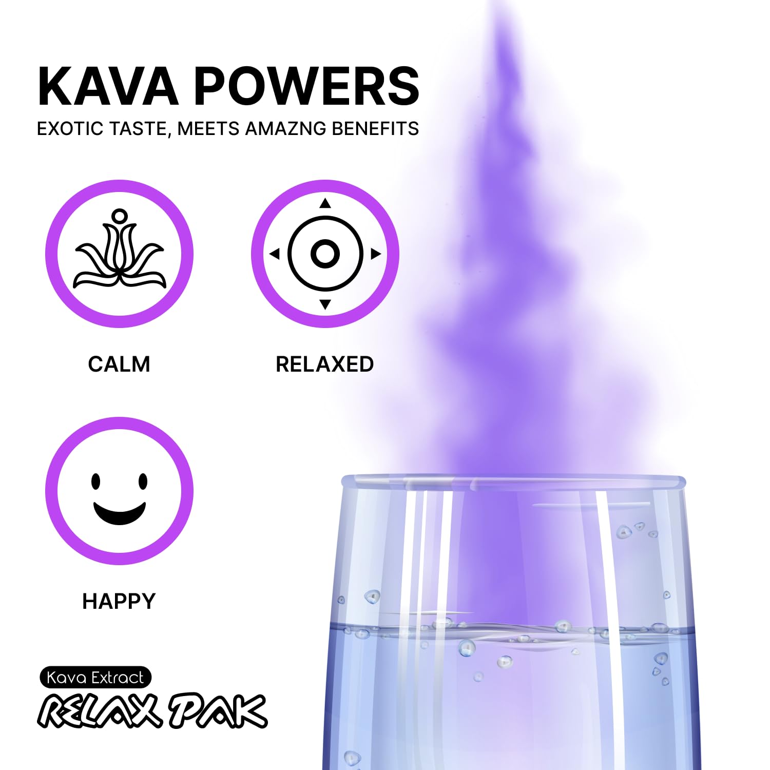Kandy Kava Extract Powder Packets - Mitra9 RelaxPak for Natural Calm & Clarity - Mood Enhancer Stick Packets (10)