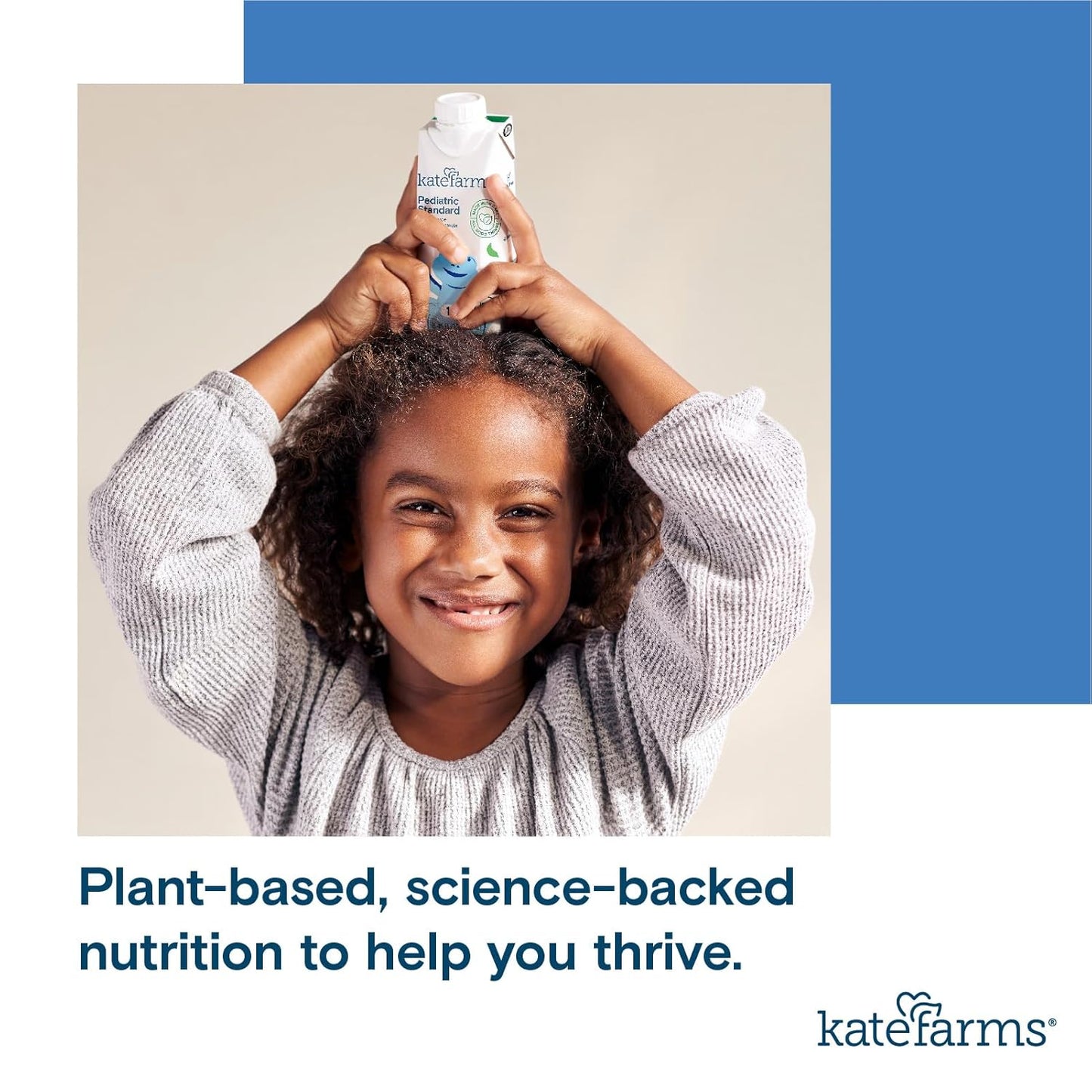 KATE FARMS Organic Pediatric 1.2 Vanilla Nutrition Shake - 12g Protein, 27 Vitamins, High Calorie Meal Replacement - Gluten Free - 8.45 oz (12 pack) - BoostGo Australia