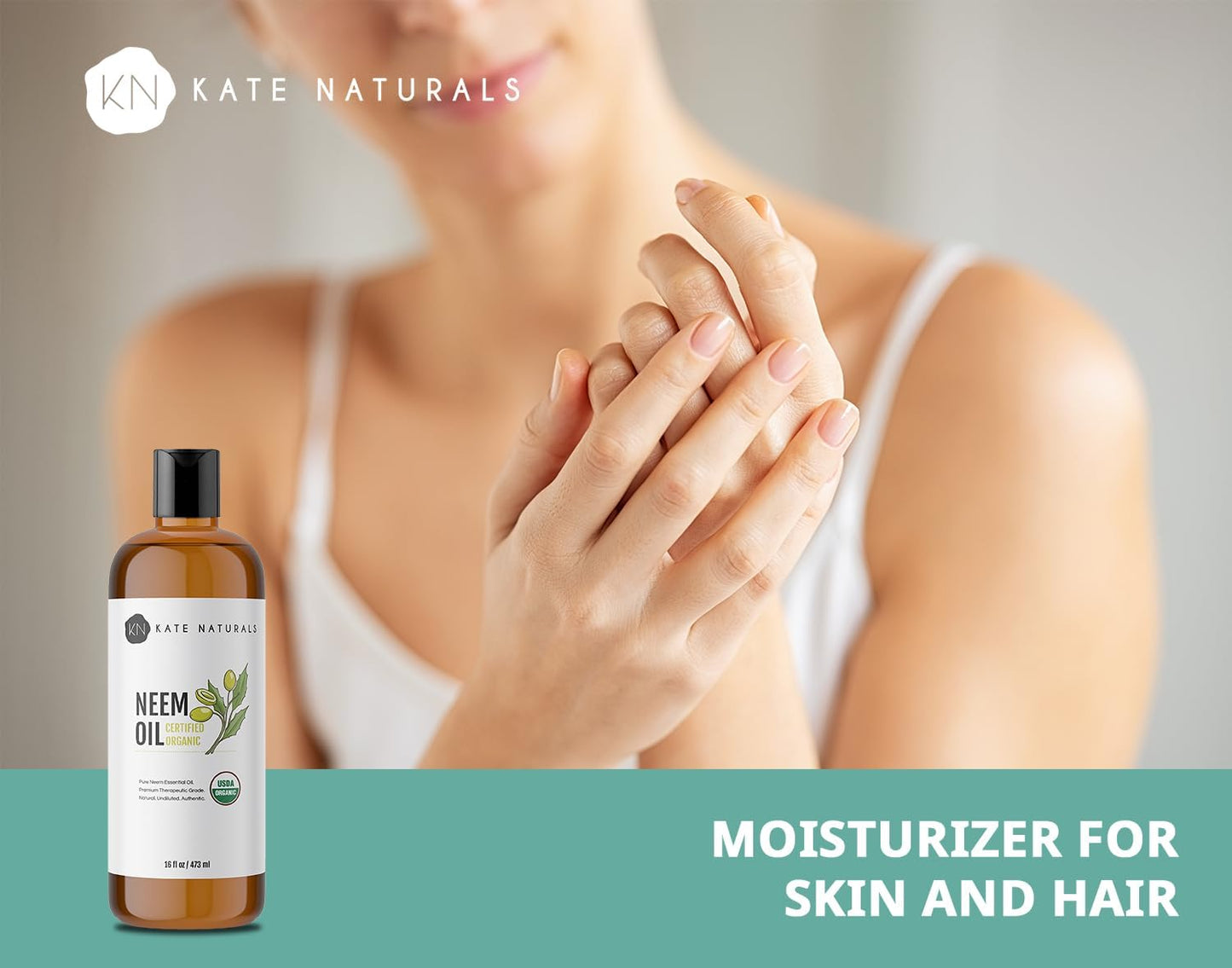 Kate Naturals Neem Oil Plant Spray - 100% Pure Cold Pressed Concentrate with Azadirachtin - Safe for Pets - 16oz