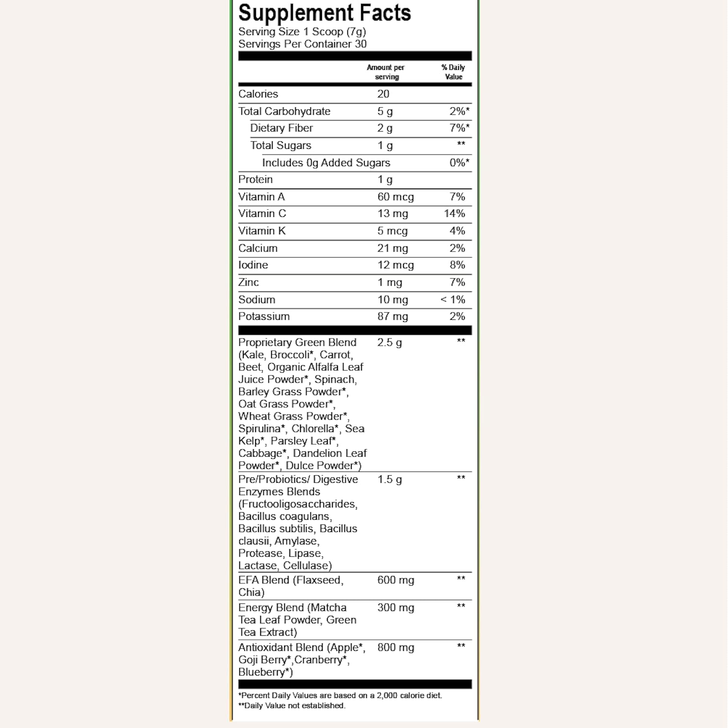 Kathy Ireland Nutrition Green Energy Powder - 7.4 oz, Superfood Blend for Increased Energy and Vitality