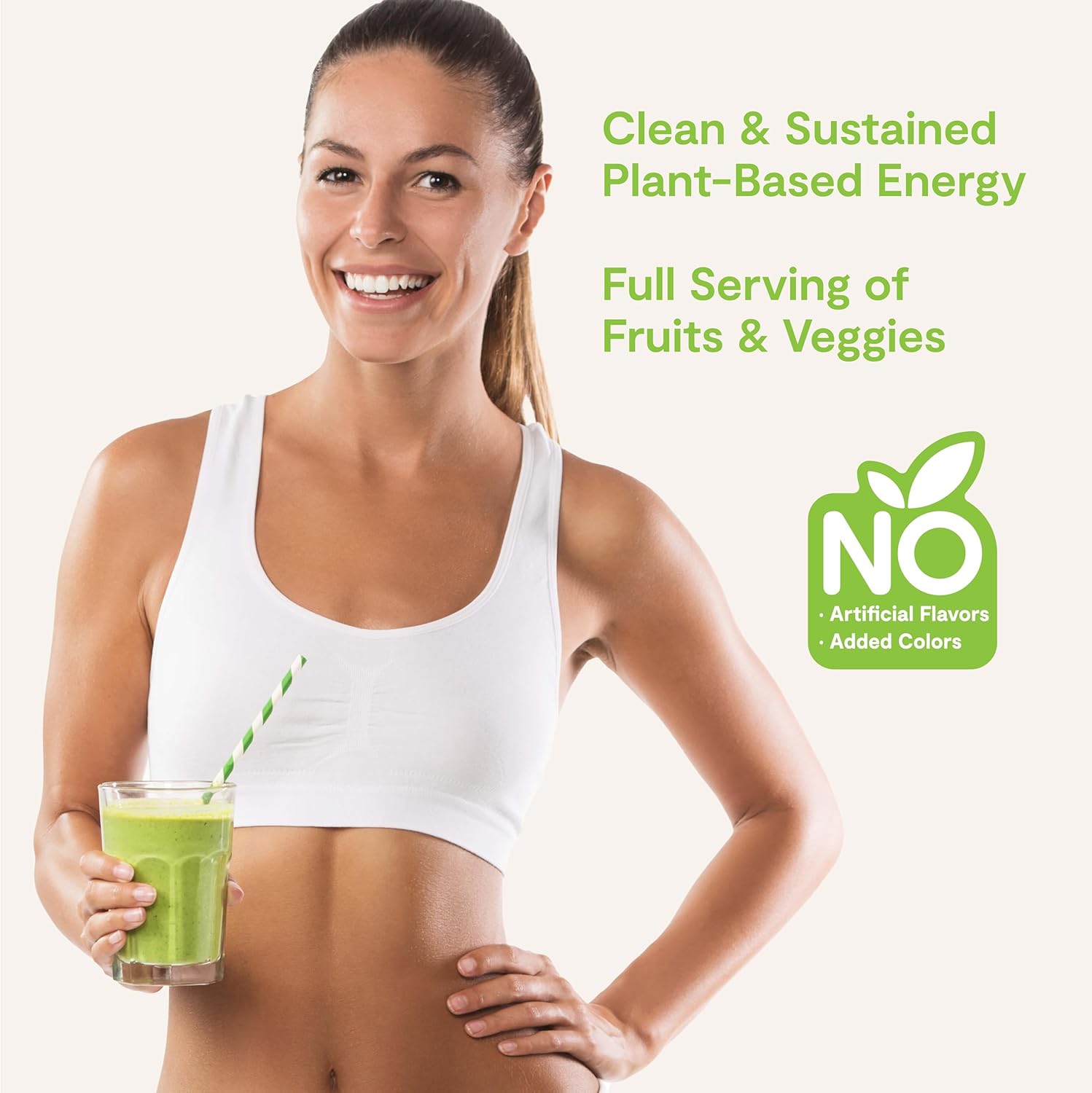 Kathy Ireland Nutrition Green Energy Powder - 7.4 oz, Superfood Blend for Increased Energy and Vitality