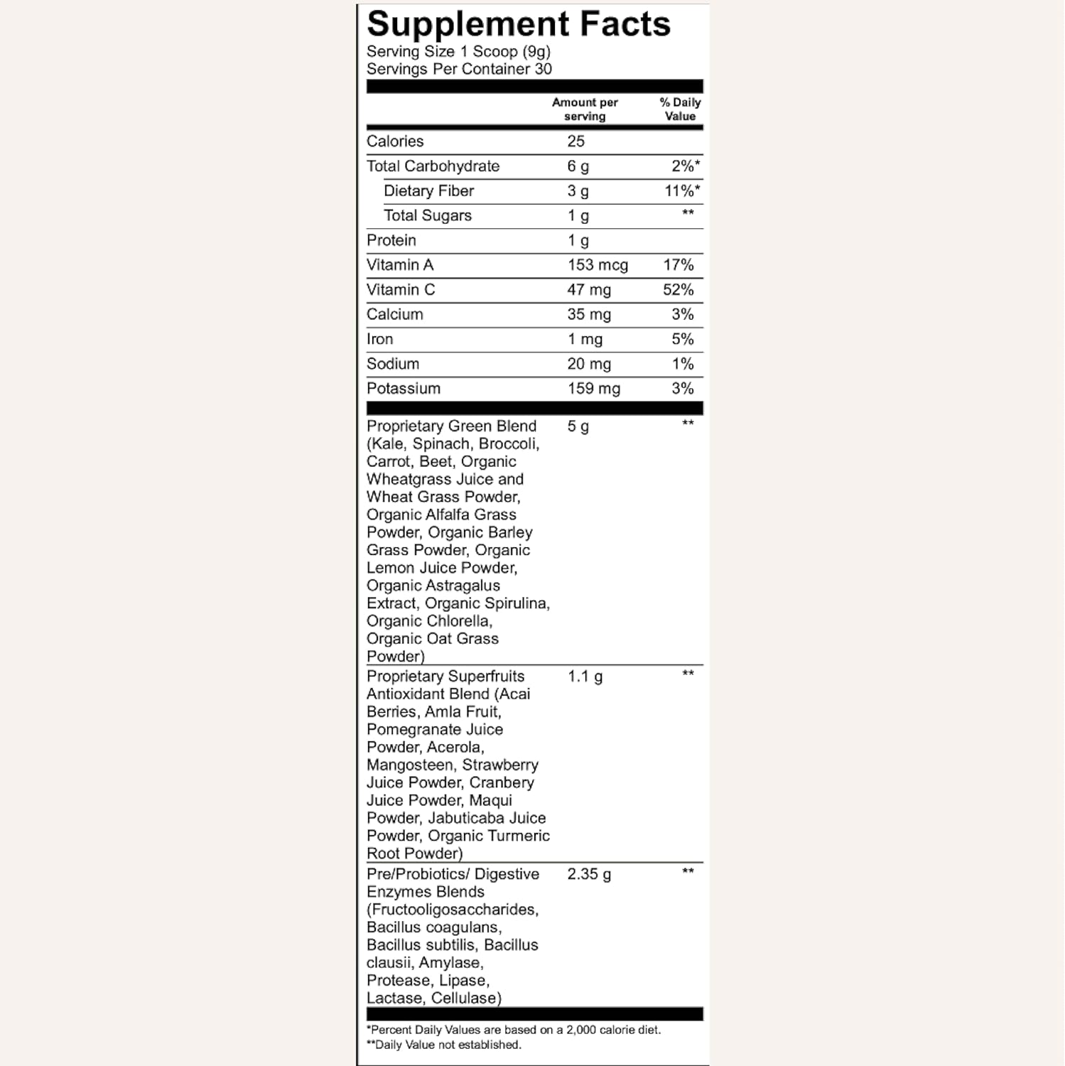 Kathy Ireland Nutrition Pineapple Plant Based Super Greens Powder Mix - 9.5oz