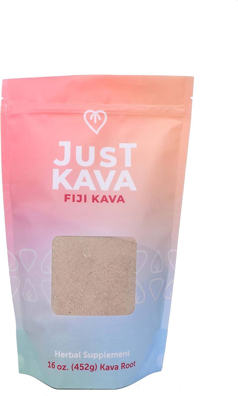 Kava Fiji Herbal Supplement - 16 Ounces (452g) - Premium Quality Fiji Kava Root Powder