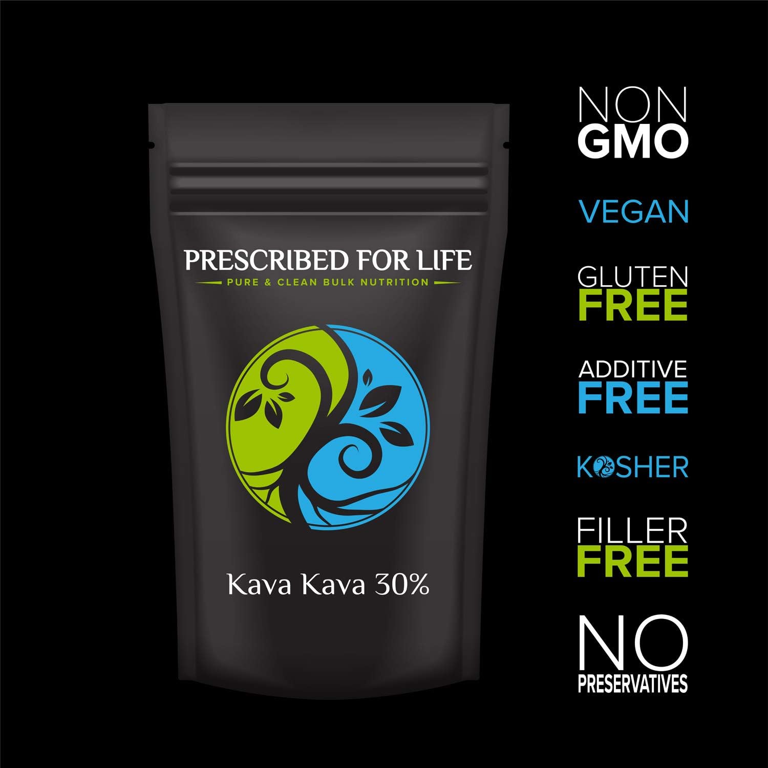 Kava Kava Powder - 30% Kavalactones - Fine Root Extract - Vegan, Gluten Free - Non GMO - Piper methysticum - 5 kg / 11 lb