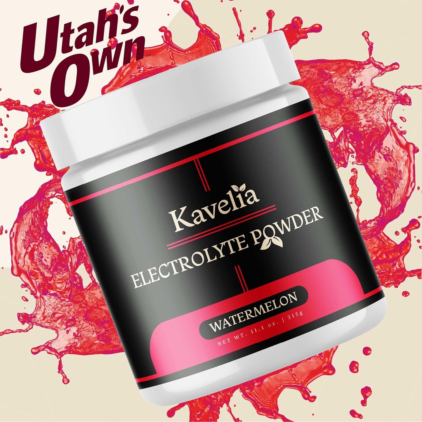 Kavelia Ultra Premium Electrolyte Powder for Keto Diet - Rich in Essential Minerals and Vitamins (Regular, Watermelon Flavor)