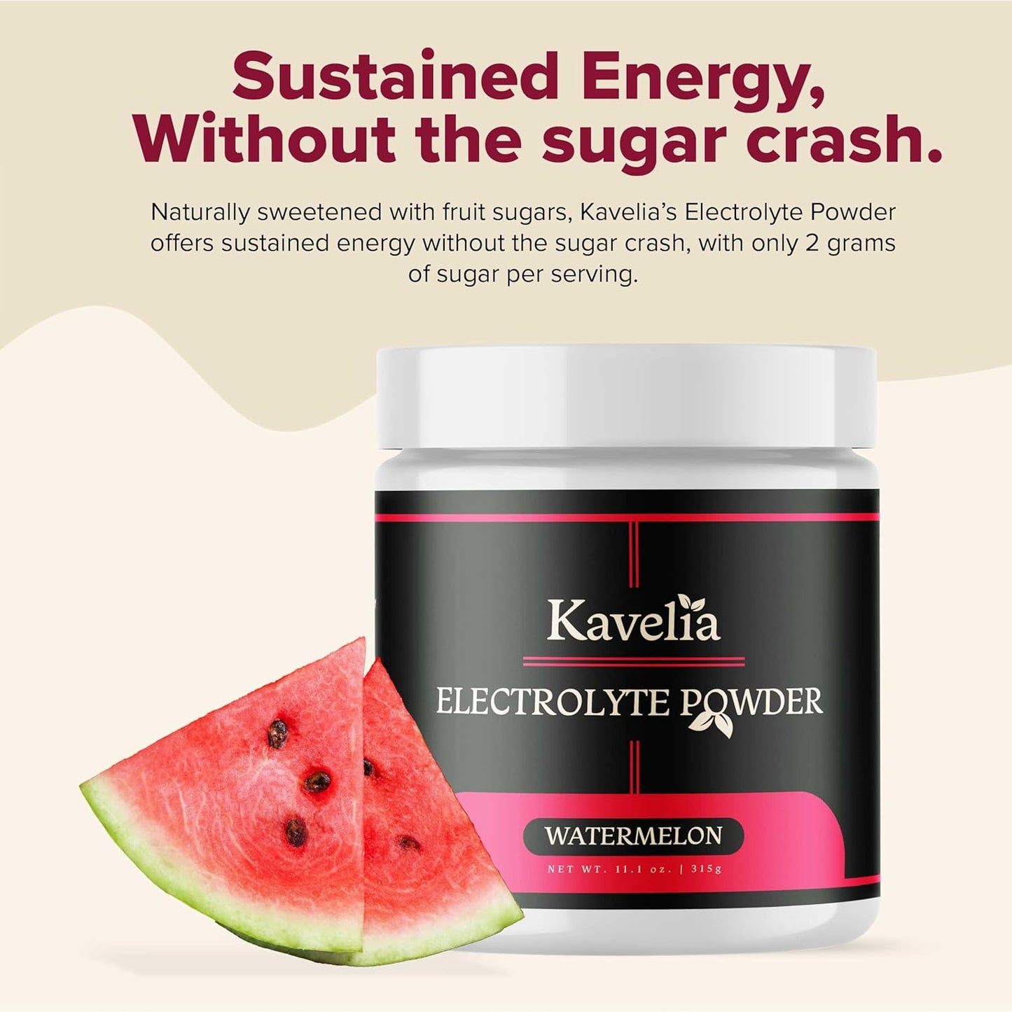 Kavelia Ultra Premium Electrolyte Powder for Keto Diet - Rich in Essential Minerals and Vitamins (Regular, Watermelon Flavor)