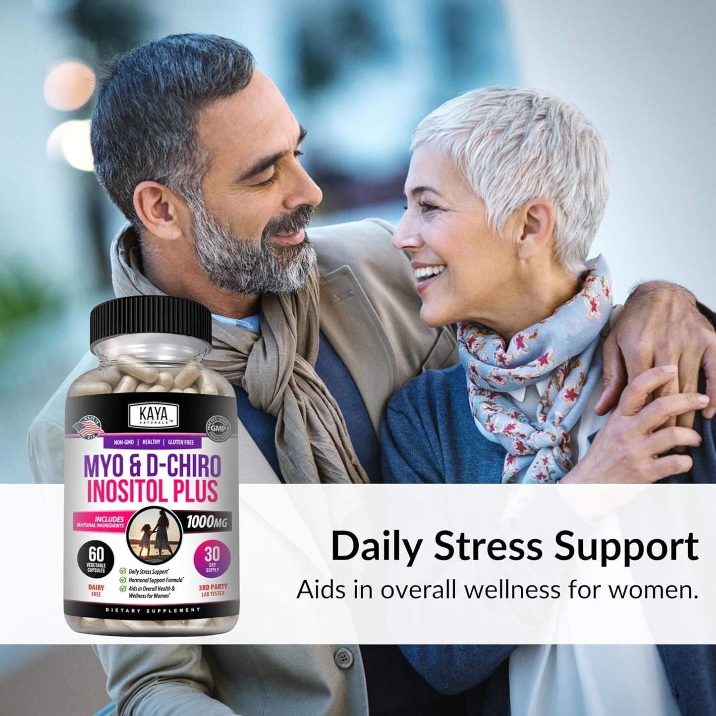 Kaya Naturals Myo & D-Chiro Inositol Plus Women's Vitamin B8 Supplement - 60 Capsules - BoostGo Australia
