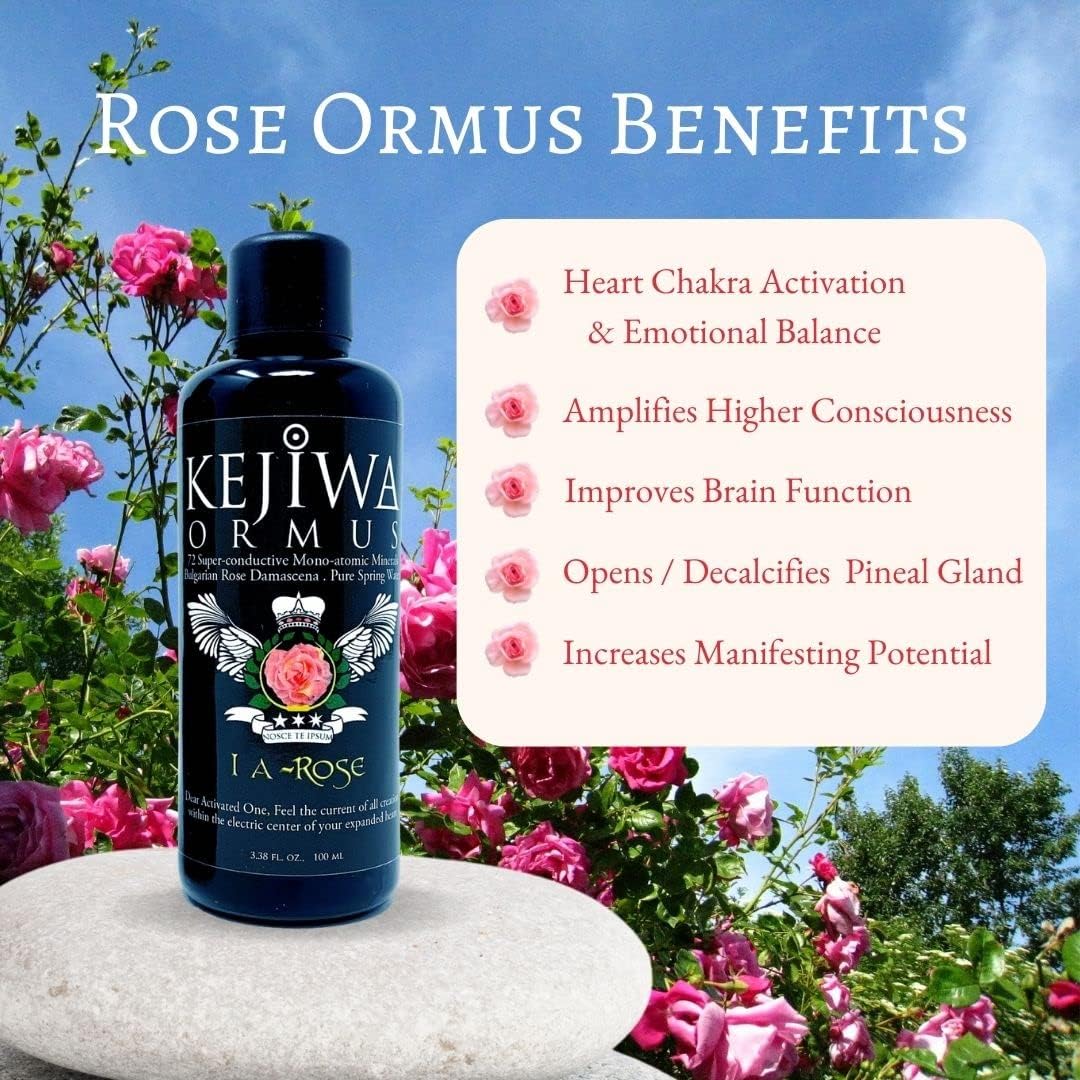 Kejiwa Alchemy A-Rose Ormus: Mono-Atomic Gold Manna Infused with Rose Damascena for Heart Chakra Activation and Spiritual Awareness