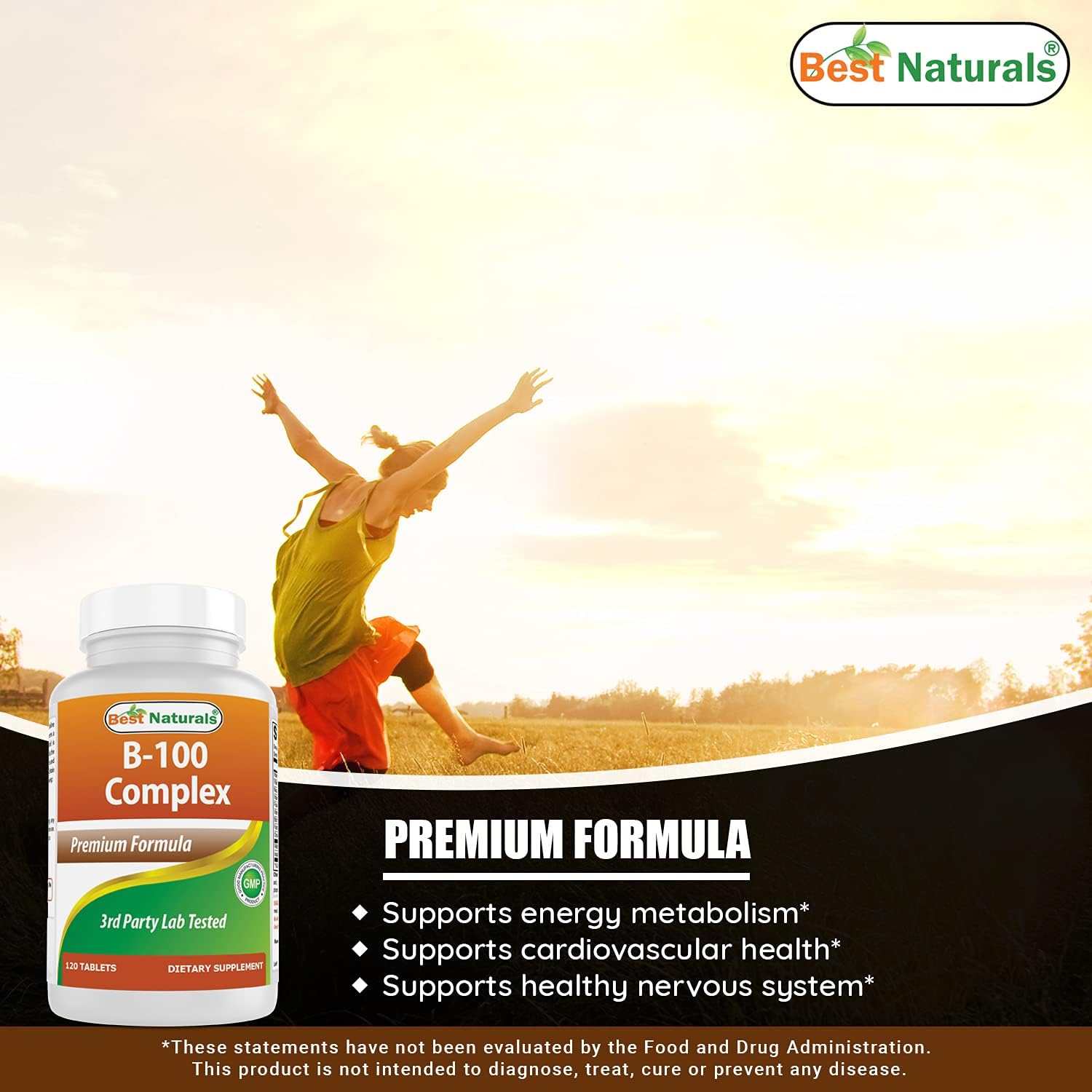 Kelp Supplement 150 Mcg with B-100 Complex for Optimal Health & Wellness