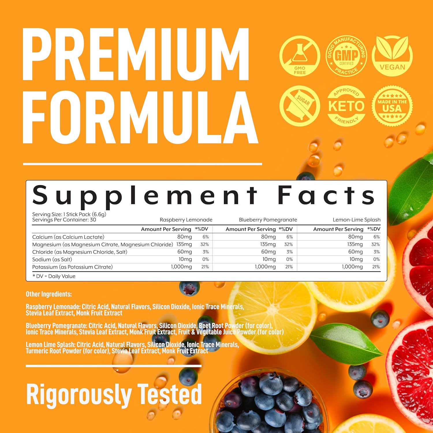 Keppi Keto Electrolytes Powder - Sugar-Free Hydration & Recovery Blend - USA-Made in Raspberry Lemonade, Blueberry Pomegranate, & Lemon Lime Flavors