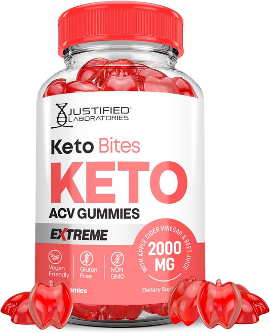 Keto ACV Gummies Extreme 2000MG with Pomegranate Beet Juice Powder B12 - Vegan Non GMO - 60 Gummys