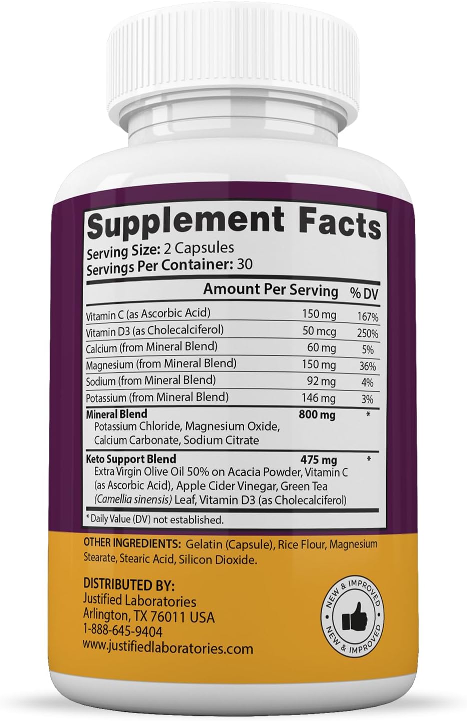 Keto Advantage Keto Burn Pills 1275MG with Apple Cider Vinegar & Green Tea - 60 Capsules