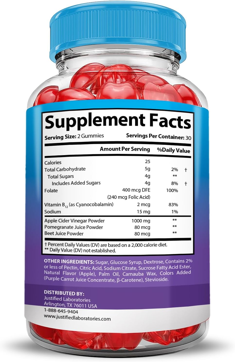 Keto Blast Gummies 2-Pack - 1000MG ACV Advanced Formula with Pomegranate & Beet Juice - B12 Vegan Non GMO - 120 Gummies